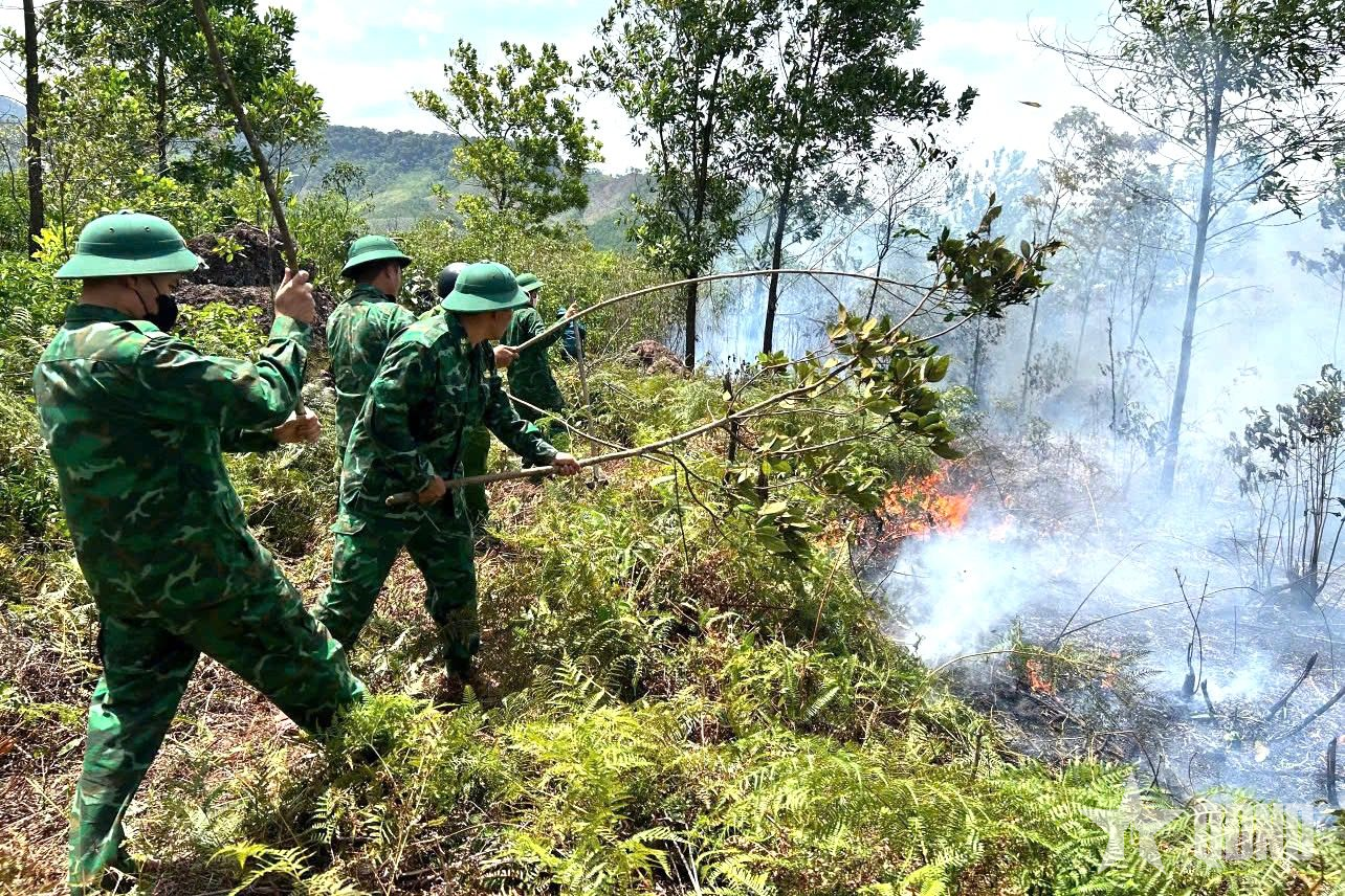 TP Huế: Đồn Biên phòng Cửa khẩu A Đớt kịp thời khống chế hai vụ cháy rừng 